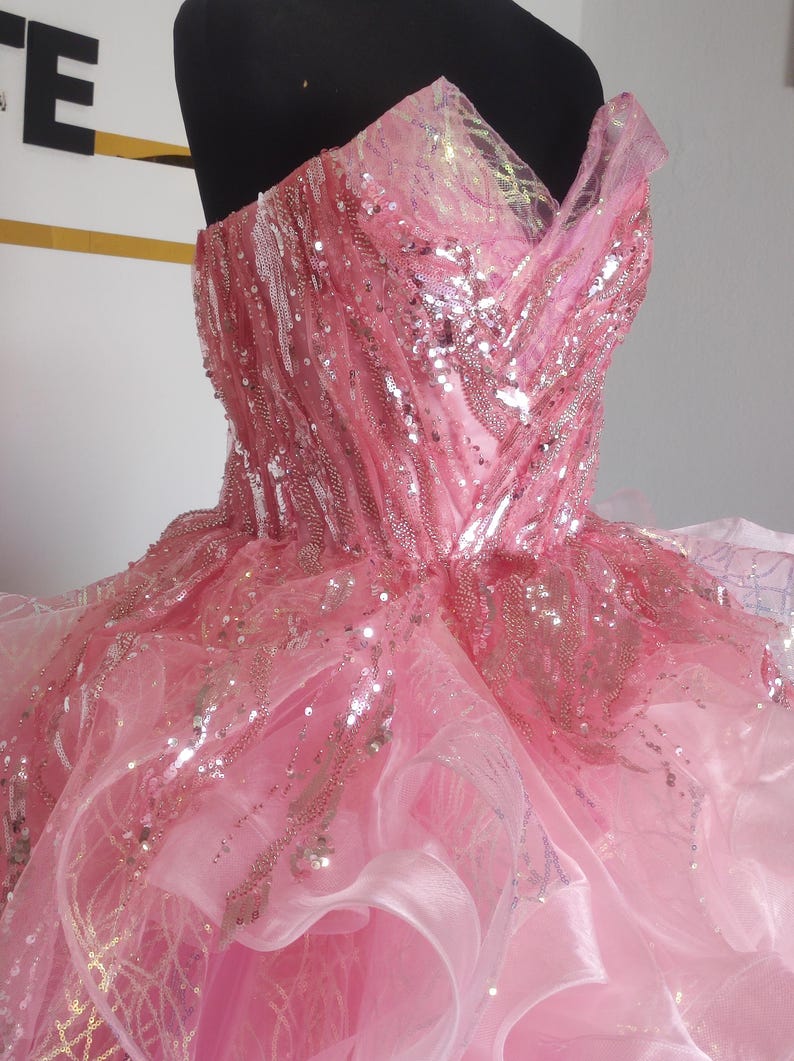 Galinda the pink Witch Inspired Pink Tulle Dress, Perfect for Halloween & Cosplay