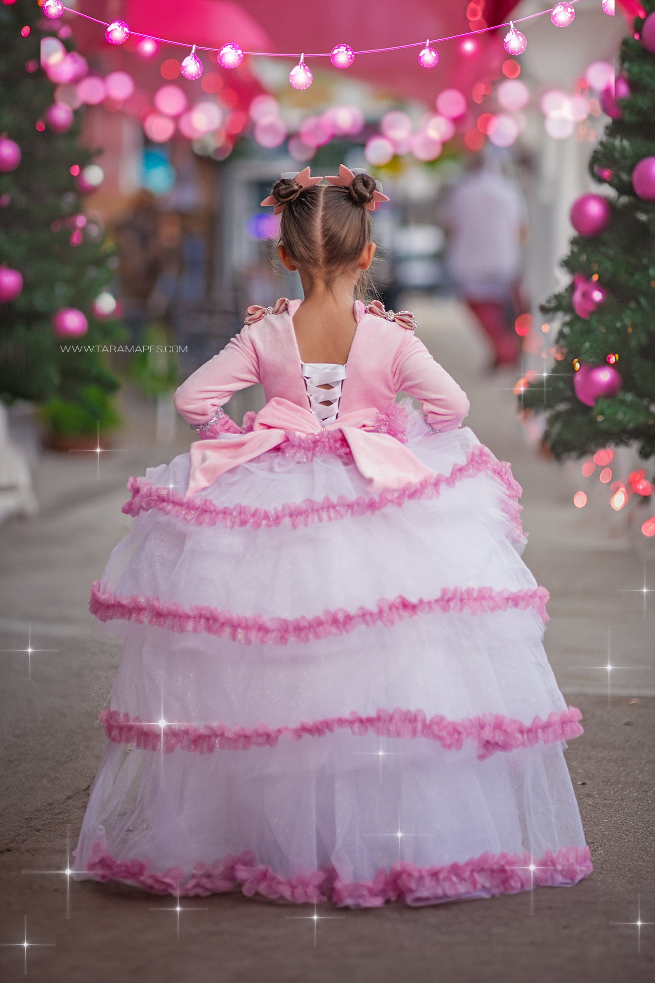 "Peppermint kisses" Nutcracker dress with train-preorders