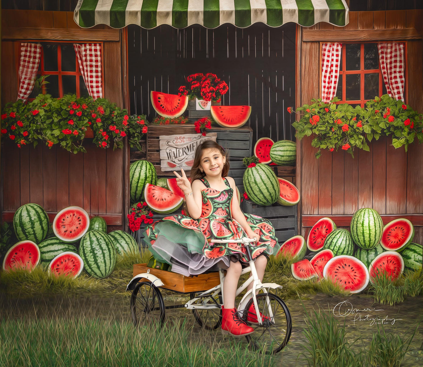 "summer watermelon" cupcake dress