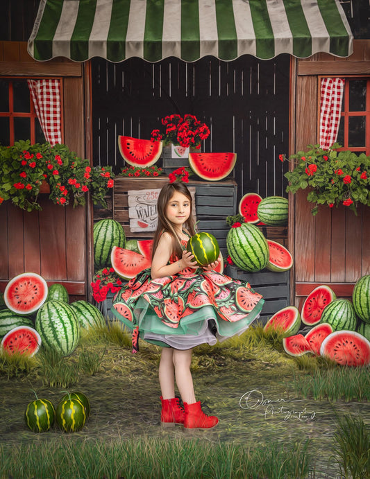 "summer watermelon" cupcake dress