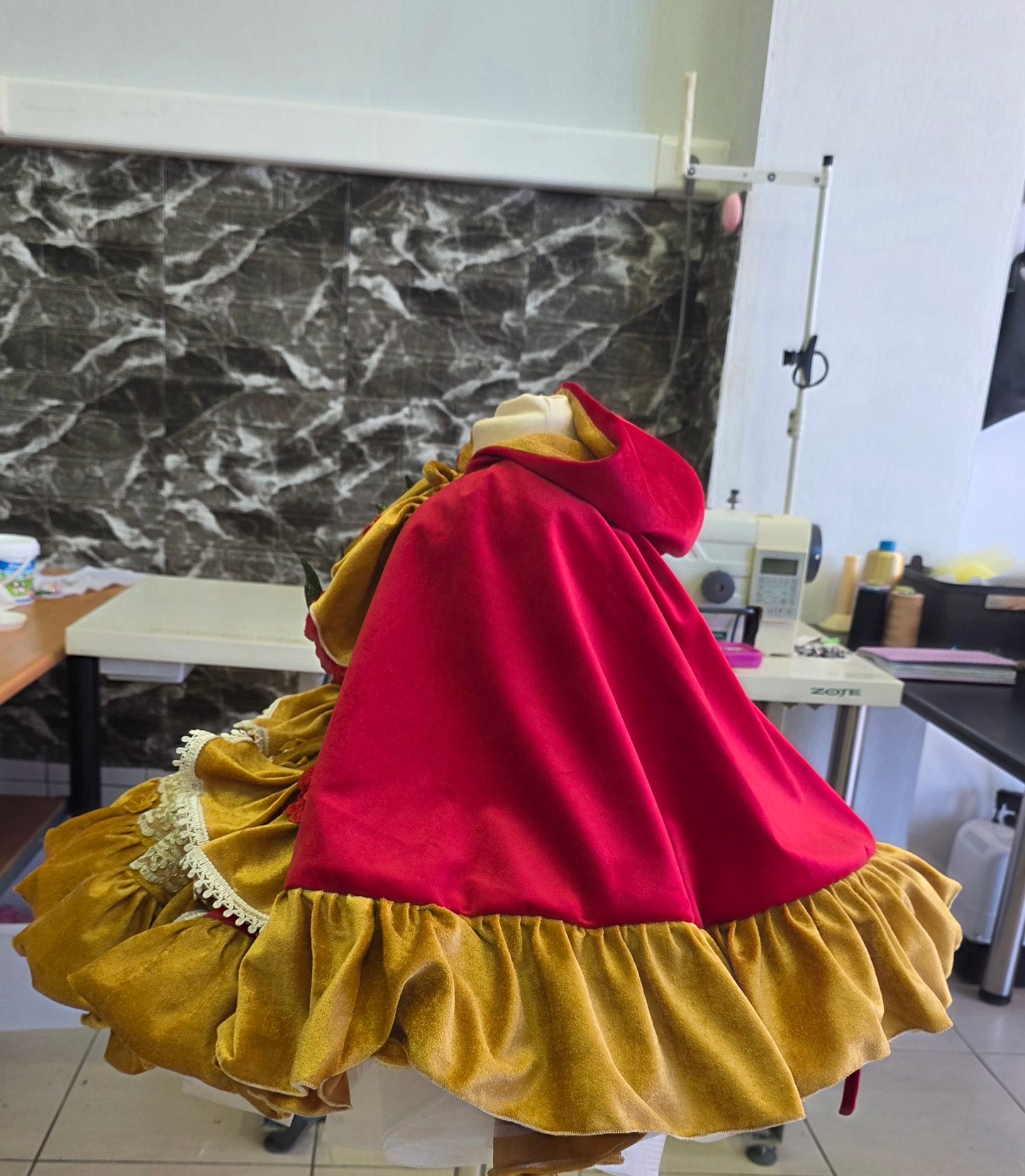 Enchanted Christmas Belle Dress with Cape -PREORDERS