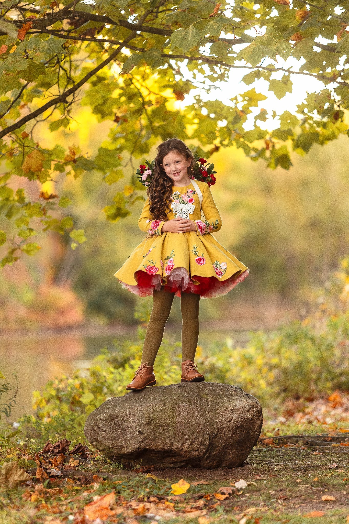 Mustard bouquet Dress-Limited Preorders 2026