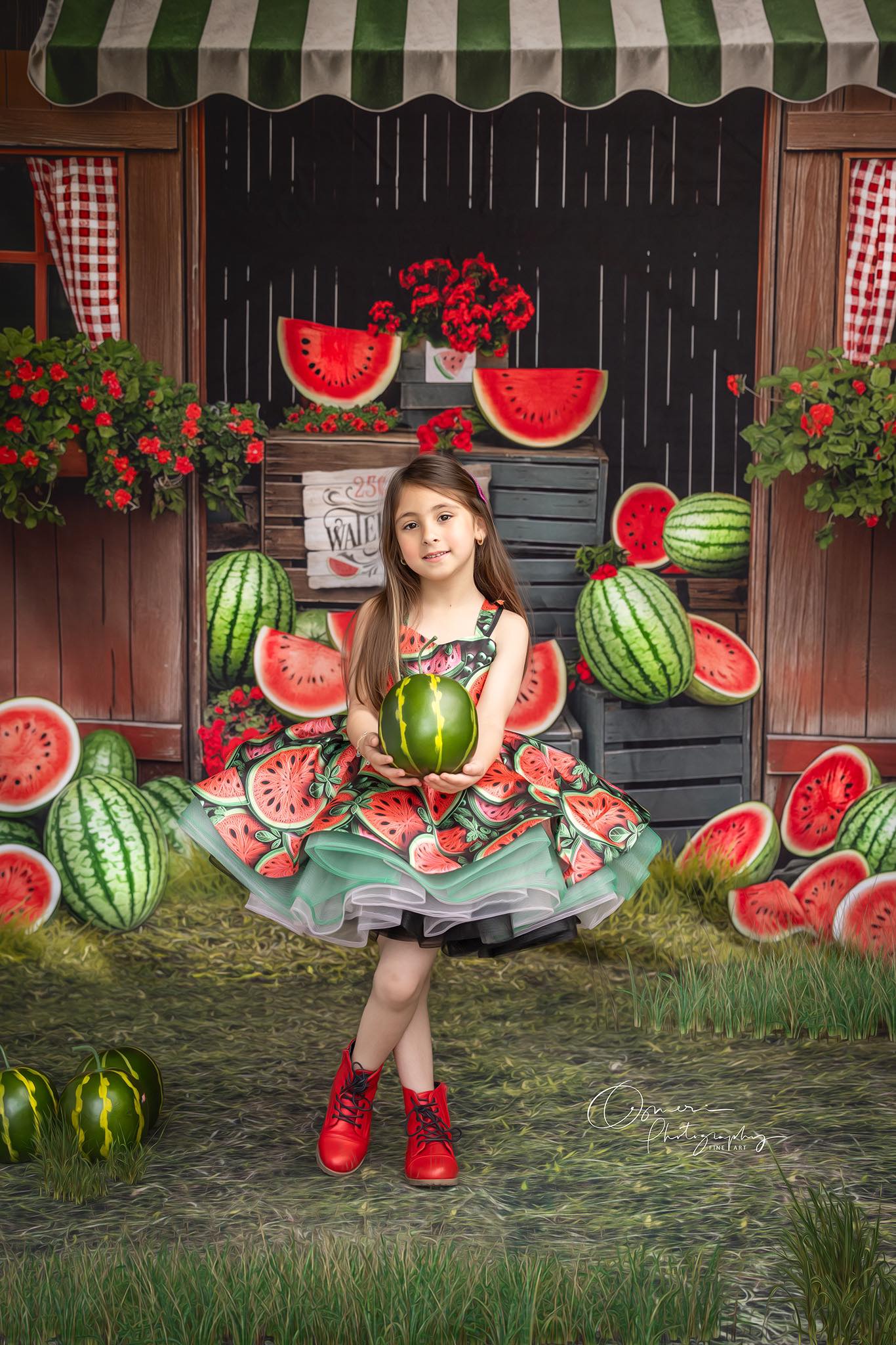 "summer watermelon" cupcake dress