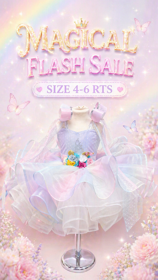 FLASH SALE ONE OF A KIND RTS size 4-6 unicorn inspired dress