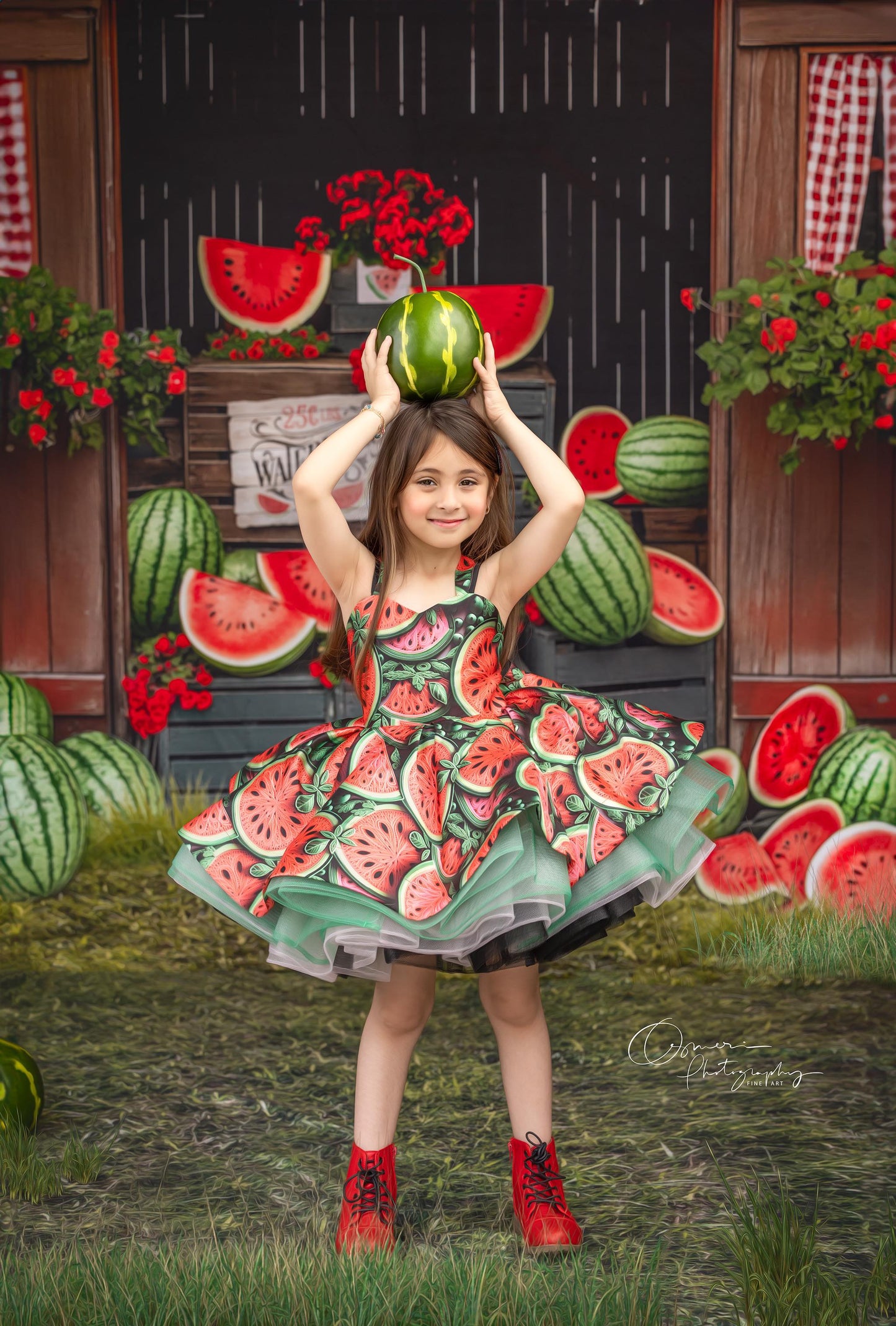 "summer watermelon" cupcake dress