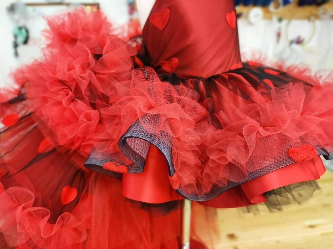 Fancy girls dress, high low design Valentine