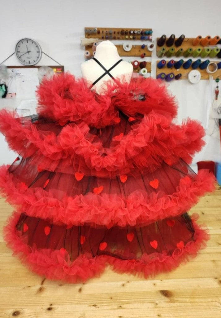 Fancy girls dress, high low design Valentine