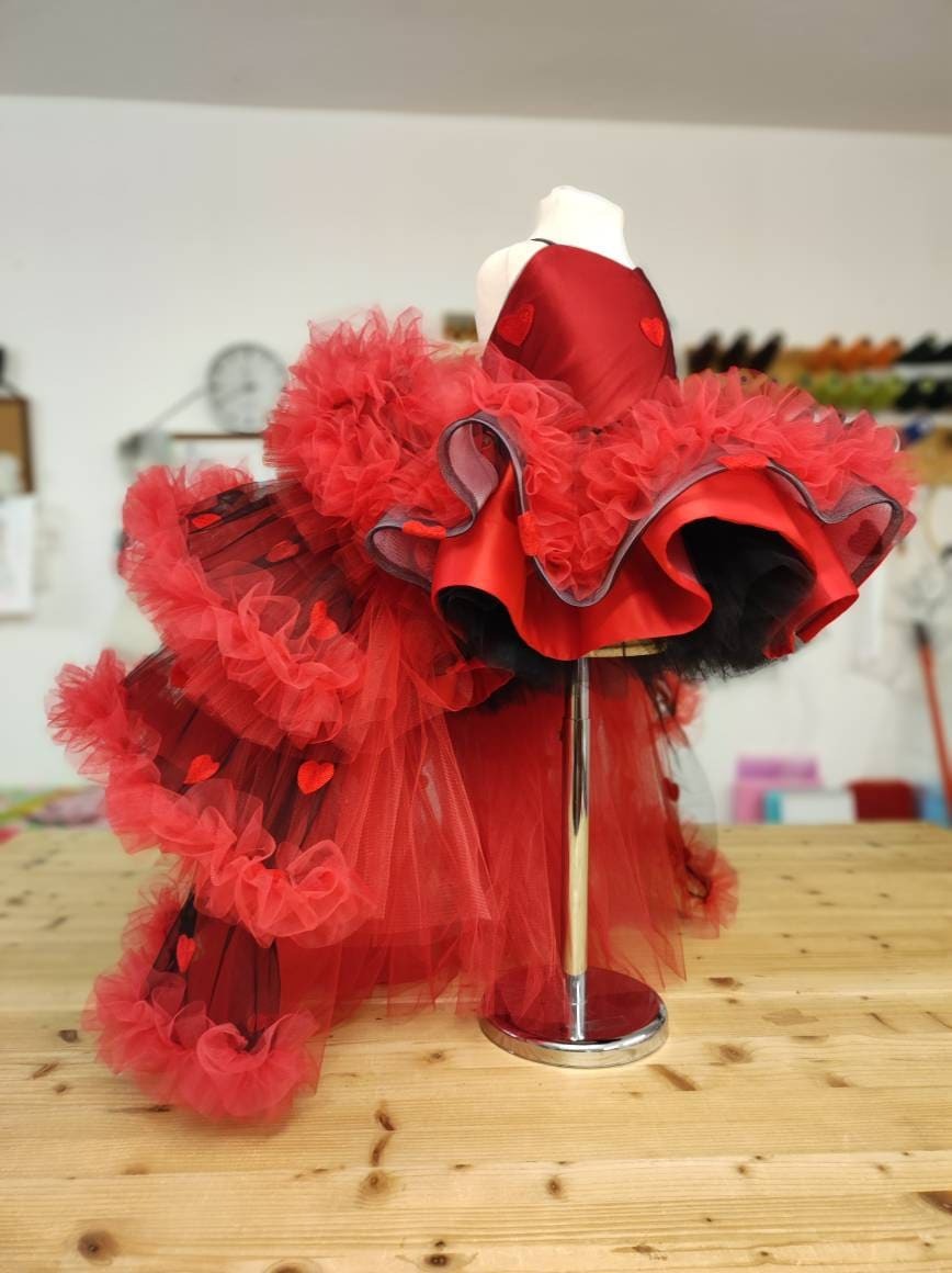 Fancy girls dress, high low design Valentine