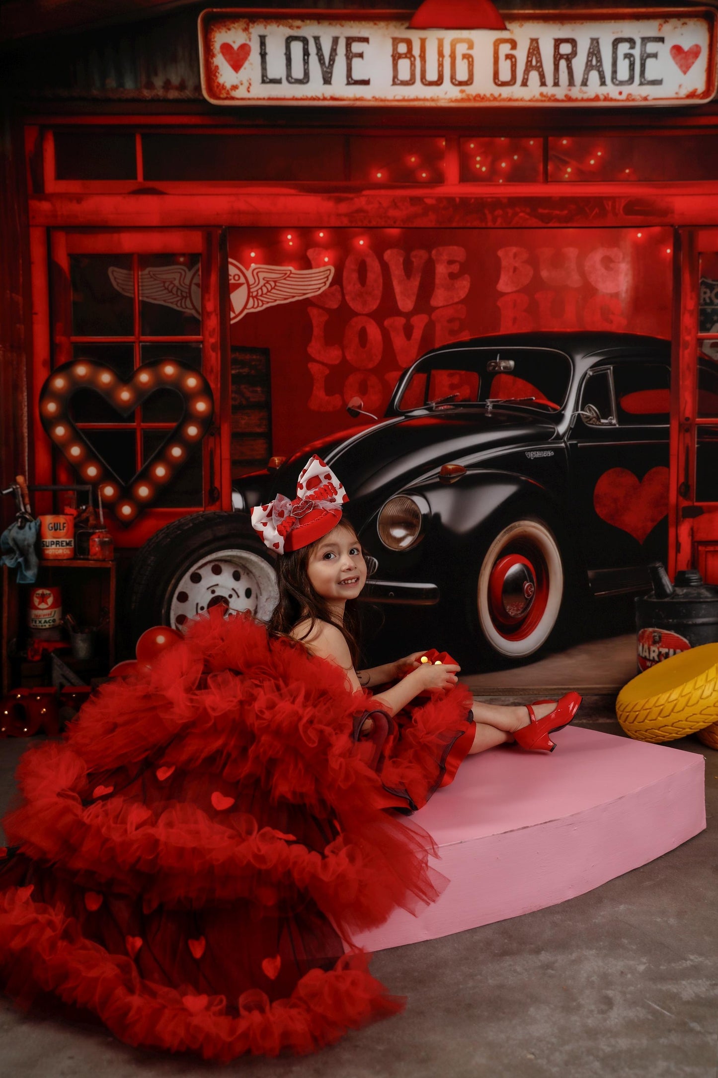 Fancy girls dress, high low design Valentine