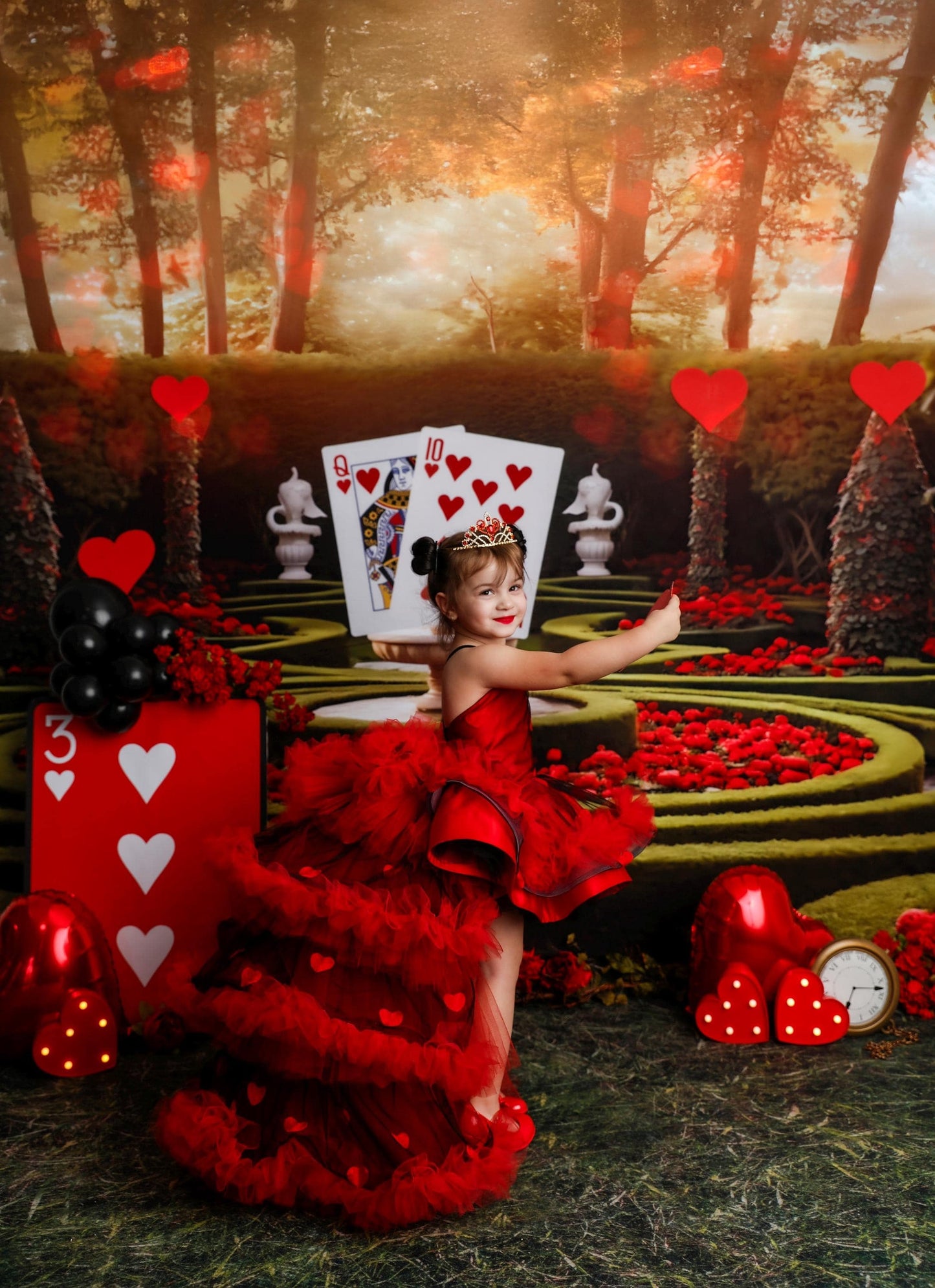 Fancy girls dress, high low design Valentine